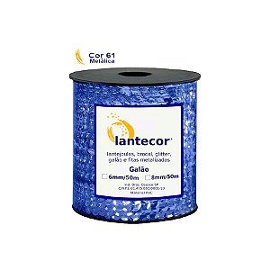 Carretel Lantejoula Trançada 50 metros - Metalizado Azul Royal - 01 Unidade - Lantecor - Rizzo