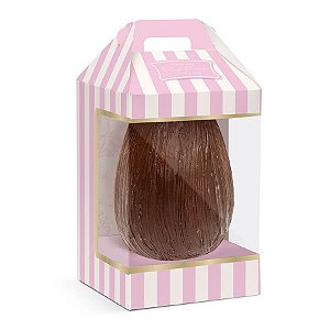 Caixa New Maleta para Ovo com Visor Clássico Francês Rosa - 06 Unidades - Cromus - Rizzo