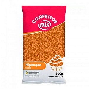 Confeito Miçanga - Laranja - 500g - 01 unidade - Mix
