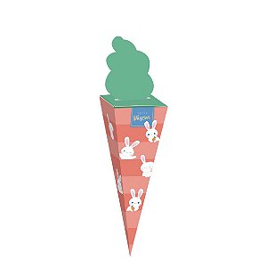 Caixa Cone Cenoura Coelhinhos - 10 Unidades - Cromus Páscoa - Rizzo