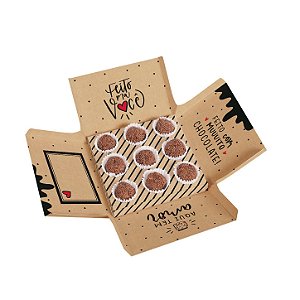 Caixa Surpresa para Brigadeiro Kraft Doçura - 01 Unidade - Cromus Páscoa - Rizzo