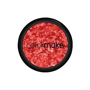 Glitter Shine Coracao Vermelho 2g - 1 unidade - ColorMake - Rizzo Balões