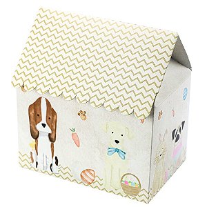 Caixa Casinha Au Au Páscoa - 5 unidades - Decora Festas Ltda - Rizzo Balões
