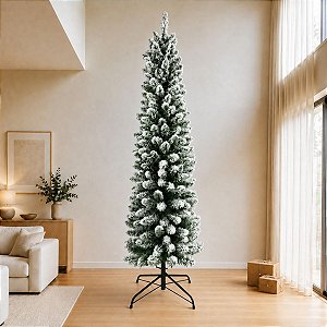 Arvore Slim Nevada 240 cm - 472 galhos - 1 unidade - Rizzo