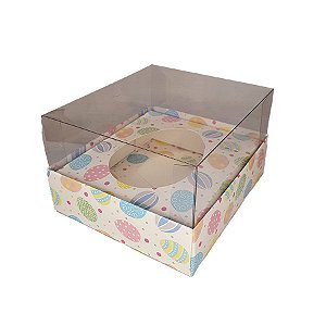 Caixa para Meio Ovo de 100g - 11x12x7cm - Ovos Coloridos - 5 unidades - ASSK - Rizzo
