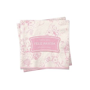 Guardanapo Clássico Francês Rosa - 1 unidade Pct. c/ 20 unds. - Cromus - Rizzo