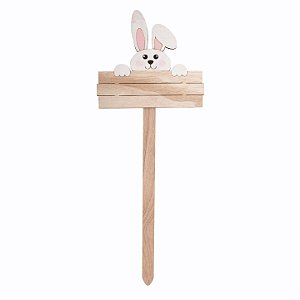Placa Coelho de Páscoa para Personalizar - 57cm x 22cm - 1 unidade - Cromus Páscoa - Rizzo
