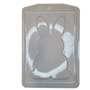 Forma de Acetato Simples - Coelho de Costas - Ref. 5027 - 1 unidade - Crystal - Rizzo