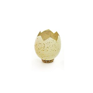 Casca de Ovo de Páscoa Quebrado com Suporte Ninho - Amarelo - 1 unidade - Cromus - Rizzo