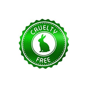 Adesivo "Cruelty Free" - Hot Stamping - Verde Metálico - 1 unidade Pct. c/ 50 unds. - Stickr - Rizzo