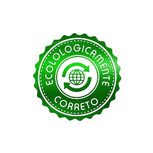Adesivo "Ecologicamente Correto" - Hot Stamping - Verde Metálico - 1 unidade Pct. c/ 50 unds. - Stickr - Rizzo