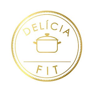 Adesivo "Delícia Fit" - Hot Stamping - Dourado - 1 unidade Pct. c/ 50 unds. - Stickr - Rizzo