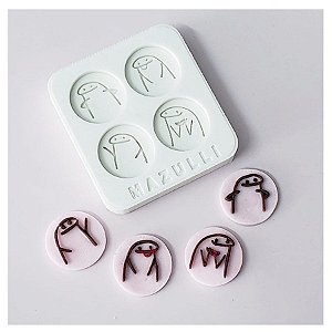 Molde de Silicone Flork Meme Miniaturas - 1 Unidade - Mazulli - Rizzo Balões
