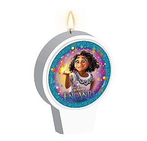 Vela Plana Adesivada Encanto - 1 unidade - Regina Festas - Rizzo