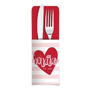 Porta Talher Decorativo Dia das Mães - 8 unidades - Cromus - Rizzo