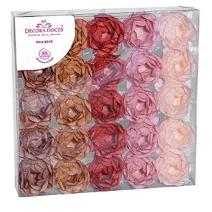 Forminha para Doces Finos - Rosa Maior Boho 03 - 25 unidades - Decora Doces - Rizzo