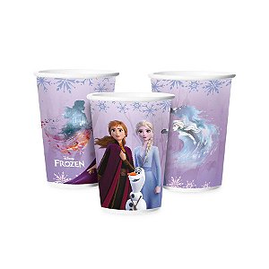 Copo de Papel Frozen 2 Disney - 180 mL - 12 unidades - Regina -