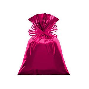Saco Para Presente Metalizado Rosa 15x22cm - 50 unidades - Regina Festas - Rizzo