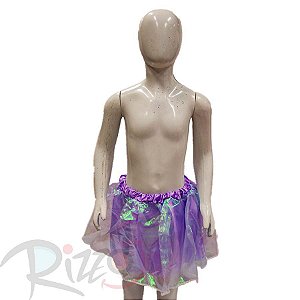 Saia Infantil Cetim - Lilás com Tule Furta cor - Mod:580 - 01 unidade - Rizzo