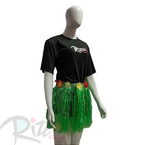 Saia Havaiana - Adereço de Carnaval  - Verde - 40cm - Mod:467 - 01 unidade - Rizzo