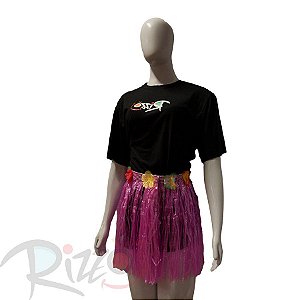 Saia Havaiana - Adereço de Carnaval  - Rosa - 40cm - Mod:467 - 01 unidade - Rizzo