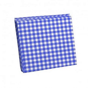 Guardanapo de Papel Xadrez  Azul Escuro - 25 Unidades - Artesanal - Rizzo Balões