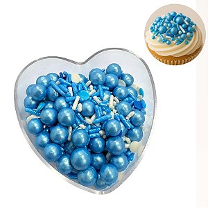 Mini Confeito - Sprinkles Sonho Azul - 60 gramas - Abelha Confeiteira - Rizzo