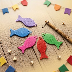 Peixinho Pesca para Festa Junina - 10 unidades sortidas - Festa Maluca