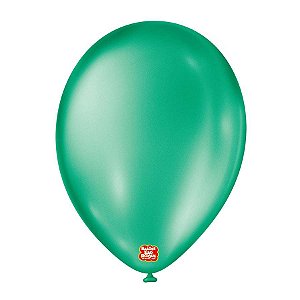 Balão de Festa Látex Perolado - Verde Menta - 25 Unidades - São Roque - Rizzo Balões