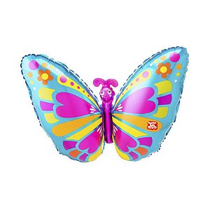 Balão Microfoil Borboleta 3D- 1 unidade - 48cm (19'') - Balões São Roque - Rizzo