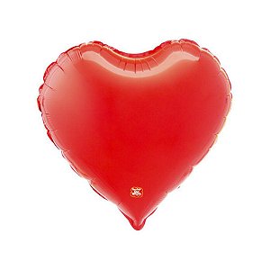 Balão Microfoil Coração Vermelho - 1 unidade - 45cm (18'') - Balõs São Roque - Rizzo