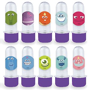 Mini Tubete Lembrancinha Festa Monstros SA - 8cm - 20 unidades - Lilás - Rizzo Balões