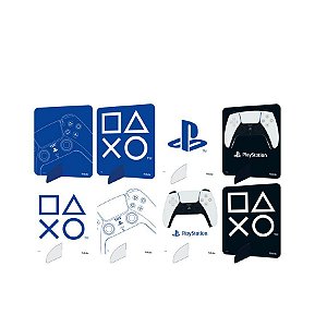 Decoração de Mesa  - Playstation 5 - 8 unidades - FestColor - Rizzo