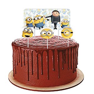 Topper Para Bolos - Festa Minions - 2 - 4 unidades - Festcolor - Rizzo