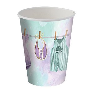 Copo Papel 200ml - Chá Revelação Especial - 8 unidades - Festcolor - Rizzo