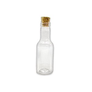 Garrafinha de Plástico 50ml com Tampa Rolha - 10 unidades - Rizzo