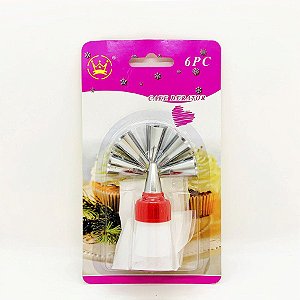 Kit Bico para Confeitar 6 peças - 1 unidade - Rizzo Balões