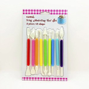 Kit Espátulas Para Confeitar 9 Peças - 1 Unidade - Rizzo Balões