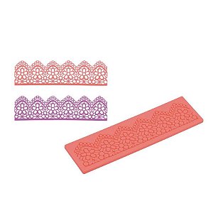 Molde De Silicone Confeitaria - Flores - FT199 - 1 unidade - Silver Plastic - Rizzo