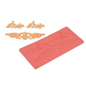 Molde De Silicone Confeitaria - Arabesco - FT190 - 1 unidade - Silver Plastic - Rizzo