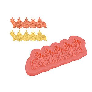Molde De Silicone Confeitaria - Arabesco - FT171 - 1 unidade - Silver Plastic - Rizzo