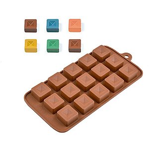 Molde De Silicone Chocolate - Cubo 3D - FT142 - 1 unidade - Silver Plastic - Rizzo