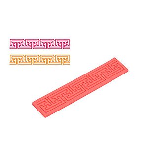 Molde Silicone Barrado - Labirinto - FT018 - 1 unidade - Silver Plastic - Rizzo