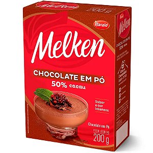 Chocolate em Pó  50% - Melken - 200g - 01 unidade - Harald - Rizzo