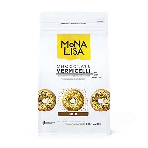 Vermicelli Chocolate Belga Milk - 1 Kg- 01 Unidade - Mona Lisa - Rizzo