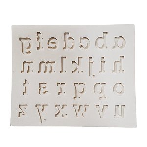 Molde De Silicone - 1763 - Alfabeto Minúsculo - 1 unidade - Mazulli - Rizzo