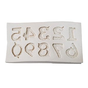 Molde De Silicone - 1738 - Números Floridos - 1 unidade - Mazulli - Rizzo