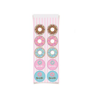 Adesivo Redondo Donuts - 30 unidades - Cromus - Rizzo