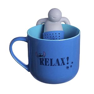 Caneca com infusor de chá Stitch - 1 Unidade - Zonacriativa - Rizzo