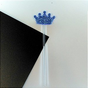 Pick Decorativo - Coroa Azul Escuro - 10 unidades - Nelyzoca - Rizzo